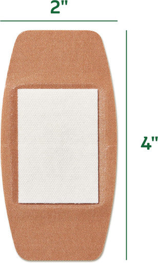 Curad Naturals ARM & Hammer Baking Soda Bandages 2" x 4" Individually Wrapped Sterile Bandage First Aid Kit Essential Protects Scrapes and Cuts Absorbent and Self-Adhesive 10-Count Box