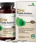Futurebiotics Zinc Triple Action 30Mg Key Nutrient Blend Immune Support Zinc Supplement With Zinc Acetate, Picolinate & Orotate - Immune, Antioxidant & Skin Health Support - 150 Vegetarian Capsules