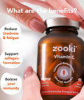 Zooki 1000mg Liposomal Vitamin C Capsules | 4X Higher Absorption | Ultimate Immunity Energy Skin Support | Vegan Natural Ingredients | (30 Servings)