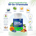 DR VITAMIN SOLUTIONS Vision Support Eye Vitamins For Macular Health Supplements With Lutein, Zinc, Vitamin A & Bilberry Areds 2 Formula (1 Bottle, 60 Capsules)