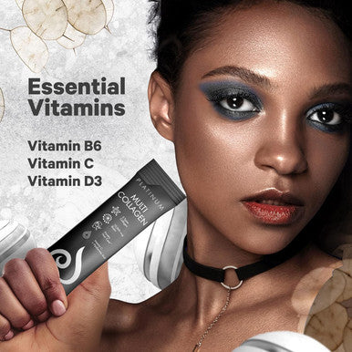 Codeage Multi Collagen and Biotin 10000 mcg + Vitamin C B6 & D3 Keratin Hyaluronic Acid Niacin 18 Amino Acids - Stick Packs Supplement - 5 Types Collagen Protein 30 Powder Packets