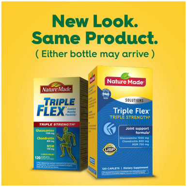 Nature Made Triple Flex Triple Strength Caplets 120 Count For Joint Support