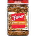 Fisher Snack Glazed Pecans Candied, 24 oz, Pack of 1 | Junior Mammoth Candied Pecans, Perfect For Gifting Or Personal Enjoyment, Crunchy, Irresistibly Sweet