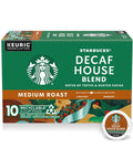 Starbucks K-Cup Coffee Pods, Medium Roast Hot or Iced Coffee, Decaf House Blend, 60 Keurig Pods