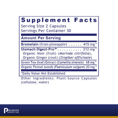 Premier Research Labs Gastroven - Supports Healthy Stomach & Digestion - Digestive Supplements - With Enzymes, Ginger, Bromelain