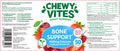 Chewy Vites Adult Bone Support 50 Vitamin Gummies 400mg Calcium Gummies with 20 mcg Vitamin D3 for Bones Teeth & Muscle Function 2-a-Day Vegan Mix of Wild Cherry and Strawberry Flavour