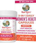 Maryruth Organics 3-in-1 Daily Health Probiotics for Women | Clinically Tested | Hormone Support & Gut Health Supplement for Women | Supplement for Women | 50 Billion CFU | Allergen | 30 ct