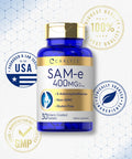 Carlyle Sam-E 400Mg 30 Tablets S-Adenosylmethionine Pills Vegetarian Non-Gmo Gluten Free Supplement