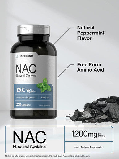Horbaach NAC Supplement 1200 mg 250 Caplets