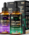 NUTRAHARMONY Organic Oregano Oil & Biotin, Collagen Drops