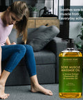 Majestic Pure Lavender Massage Oil, Sore Muscle Massage Oil, Frankincense Massage Oil, and Cellulite Massage Oil Bundle 8 fl oz Each