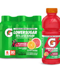 Gatorade Lower Sugar Electrolyte Sports Drink Rain Berry 12 fl oz Bottles (12 Pack) 75% Less Sugar No Artificial Flavors No Artificial Sweeteners No Artificial Colors Hydration