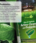 Irwin Naturals Aloe & Triphala Active Cleanse + Probiotics Natural Digestive Support (60 Ct.) - Gentle, Effective Detox + Elimination - Nourish + Balance - Bundle Pill Case