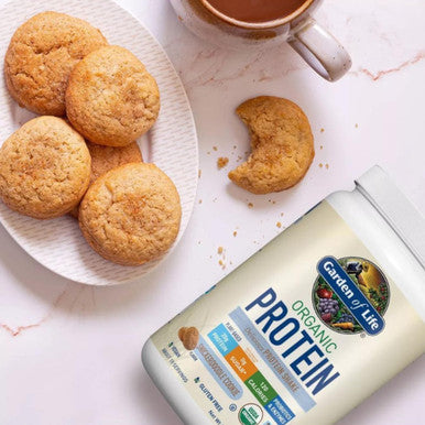 Garden of Life Vegan Protein Powder - Snickerdoodle Cookie - 20G Plant Protein Bcaas Probiotics & Digestive Enzymes - Gluten-Free Non-Gmo