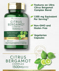 Carlyle Citrus Bergamot | 1500mg Complex | 120 Capsules | Non-GMO Gluten Supplement