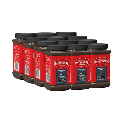 Community Coffee Breakfast Blend Instant Coffee, Medium Roast, 7 oz Jar (Pack of 4)