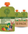 Pumpkin Tree Peter Rabbit Organics Organic Raspberry Banana And Blueberry 100% Pure Fruit 4 Oz Pack Of 10