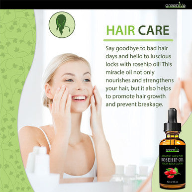 Greenive Rosehip Oil Rosa Canina 100% Pure Cold Pressed Virgin Oil (32 Fl Oz)