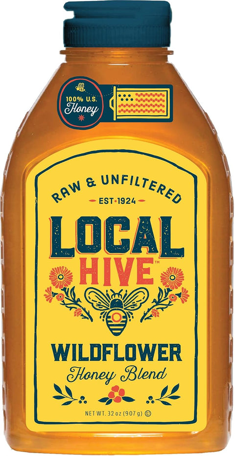 Local Hive Clover Raw & Unfiltered ÃƒÂ¢Ã¢â€šÂ¬Ã¢â‚¬Å“ 16 oz | 100% Pure U.S. Honey | Natural Sweetener Sourced from American Bees & Beekeepers | Premium Clover Flavor | Ideal for Tea, Baking & Cooking