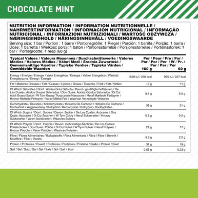 Optimum Nutrition Plant Protein Bars Chocolate Mint Flavour 12 X 60G