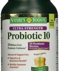 Nature's Bounty Ultra Strength Probiotic 10 140 Capsules - New Improved Formula