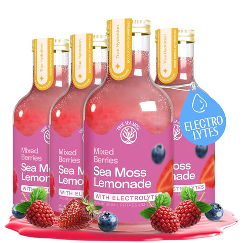 Mango Pink Pepper Sea Moss Electrolyte Lemonade Ã¢â‚¬â€œ Exotic Spiced Hydration Drink Ã¢â‚¬â€œ No Added Sugar with Sea Moss & Electrolytes Ã¢â‚¬â€œ 4 x 12 fl oz Bottles Ã¢â‚¬â€œ Made in USA