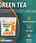 BulkSupplements Green Tea Extract Powder - with 50% EGCG - EGCG Supplements - Green Tea Supplement - 500mg of Green Tea Powder - Green Tea EGCG (100 Grams - 3.5 oz)