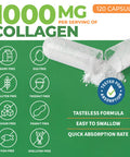 ForestLeaf Multi Collagen Pills with Hyaluronic Acid + Vitamin C | Hydrolyzed Collagen Supplements for Women or Men | Multi Collagen Capsules Peptides for Skin, Wrinkles 120 Caps