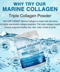 Nature Target Marine Collagen Peptides Powder 35 Servings - Type I, Iii Hydrolyzed Collagen Peptides With Probiotics, Vitamin C