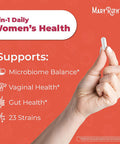 Maryruth Organics 3-in-1 Daily Health Probiotics for Women | Clinically Tested | Hormone Support & Gut Health Supplement for Women | Supplement for Women | 50 Billion CFU | Allergen | 30 ct
