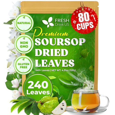 FreshDrinkUS, Premium 50 Mulberry Leaf Tea Bags, 100% Natural & Pure from Mulberry Leaves. Herbal Tea. Made with Natural Material Tea Bags. No Sugar, No Caffeine, No Gluten, Vegan.