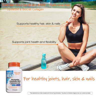 Doctor's Best Glucosamine Chondroitin MSM + Hyaluronic Acid 150 Capsules
