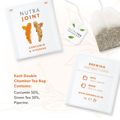 Nutra Tea NUTRAJOINT - Joint Care Tea | Joint Mobility Tea | Joint Flexibility Tea - Relief from Joint Pain - 20 Enveloped Tea Bags - by - Herbal Tea