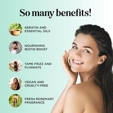 Biotin Shampoo And Conditioner Set - Sulfate & Paraben Shampoo And Conditioner With Biotin And Rosemary For All Hair Types - Volumizing Hair Care Set