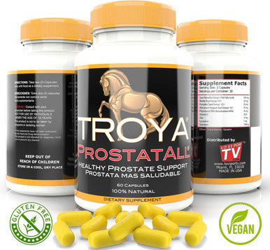Prostatall Troya Prostate Health Supplement - Advanced Formula Saw Palmetto With Zinc, Stinging Nettle & Pumpkin Seed Extract - Prostate Health For Men - Effective Natural Dht Blocker Supplement