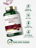 Carlyle Black Cherry Extract Concentrate | 2800 mg | 240 Capsules | Non-GMO and Gluten Free Formula | Prunus Serotina Supplement