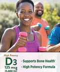 Nature's Truth Vitamin D3 5000 IU Softgels 130 Count | High Potency Vitamin D | Non-GMO, Gluten