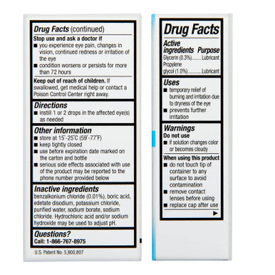 Rite Aid Pharmacy Artificial Tears, Sterile, 0.5 Fl Oz (15 Ml)