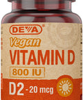 DEVA Vegan Vitamins Vitamin D 800 IU Tabs 90 ct