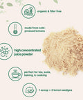 Micro Ingredients 2 Pack Organic Lemon Juice Powder 10 Ounce Rich in Natural Vitamin C (Immune Vitamins) for Immune System Great Flavor for Drinks Smoothie & Beverages Vegan