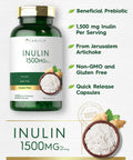 Carlyle Inulin Powder Capsules | 1500Mg | 200 Count | Non-Gmo And Gluten Free Supplement