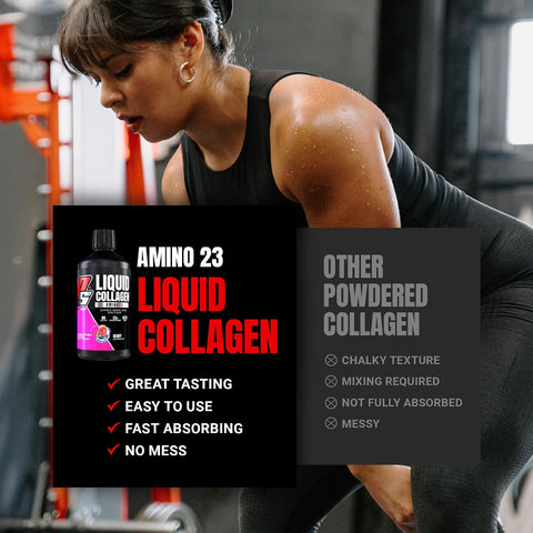Prosupps Amino23 Liquid Collagen Shots Citrus Punch - Collagen Peptide Post Workout Supplement Supports Healthy Aging Joints Skin & Hair - Gluten- & Zero Sugar - 16 Servings