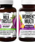 FarmHaven Milk Thistle Capsules 11250mg Strength and Multivitamin for Women 22 Essential Nutrients Fruits Veggies Womens Multivitamin Boosts Energy Immune Heart Health Bundle
