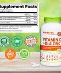 NutriBiotic Ã¢â‚¬â€œ Vitamin C + Vitamin D3 & Zinc 250 Capsules
