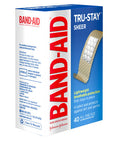 Band-Aid Brand Tru-Stay Sheer Strips Adhesive Bandages For First Aid And Wound Care, All One Size, 40 Ct