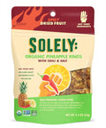 SOLELY - Organic Dried Pineapple Rings (5.5 oz Resealable Bags, Pack of 3) - Real Fresh Fruit - 1 Ingredient - Healthy Snacks for Adults & Kids - Non GMO, Vegan Snacks, Shelf Stable - 3 Bags (16.5 oz)