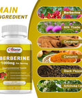 Alliwise Berberine Supplement - 1000Mg Berberine With Ceylon Cinnamon, Milk Thistle & Turmeric Extract, Organic Herbal Formula Support Gastrointestinal Function, Cardiovascular & Glucose Metabolism