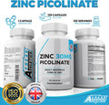 Zinc 30mg as Picolinate 120 Capsules Made in The UK by Freak Athletics