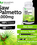 USA Grown Saw Palmetto | 180 Capsules Prostate Health Supplement | Hair Growth for Men & Women | Support to Help Maintain Normal Urination Frequency & Natural DHT Blocker to Help Prevent Hair Loss