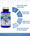 Men'S Multivitamin - Essential Multivitamins & Multiminerals Supplement A, C, D, E & B12, With Zinc, Calcium, Magnesium & More For Men'S Wellness Support. Boost Your Body And Mind